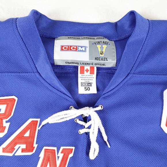 CCM Vintage Jagr Rangers Stitched Hockey Jersey Size 50 Medium Made in Canada - Picture 4 of 13